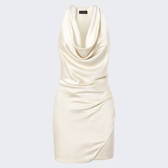 The Andamane Dresses & Skirts - The Andamane Verushka Cowl Neck mini dress ivory